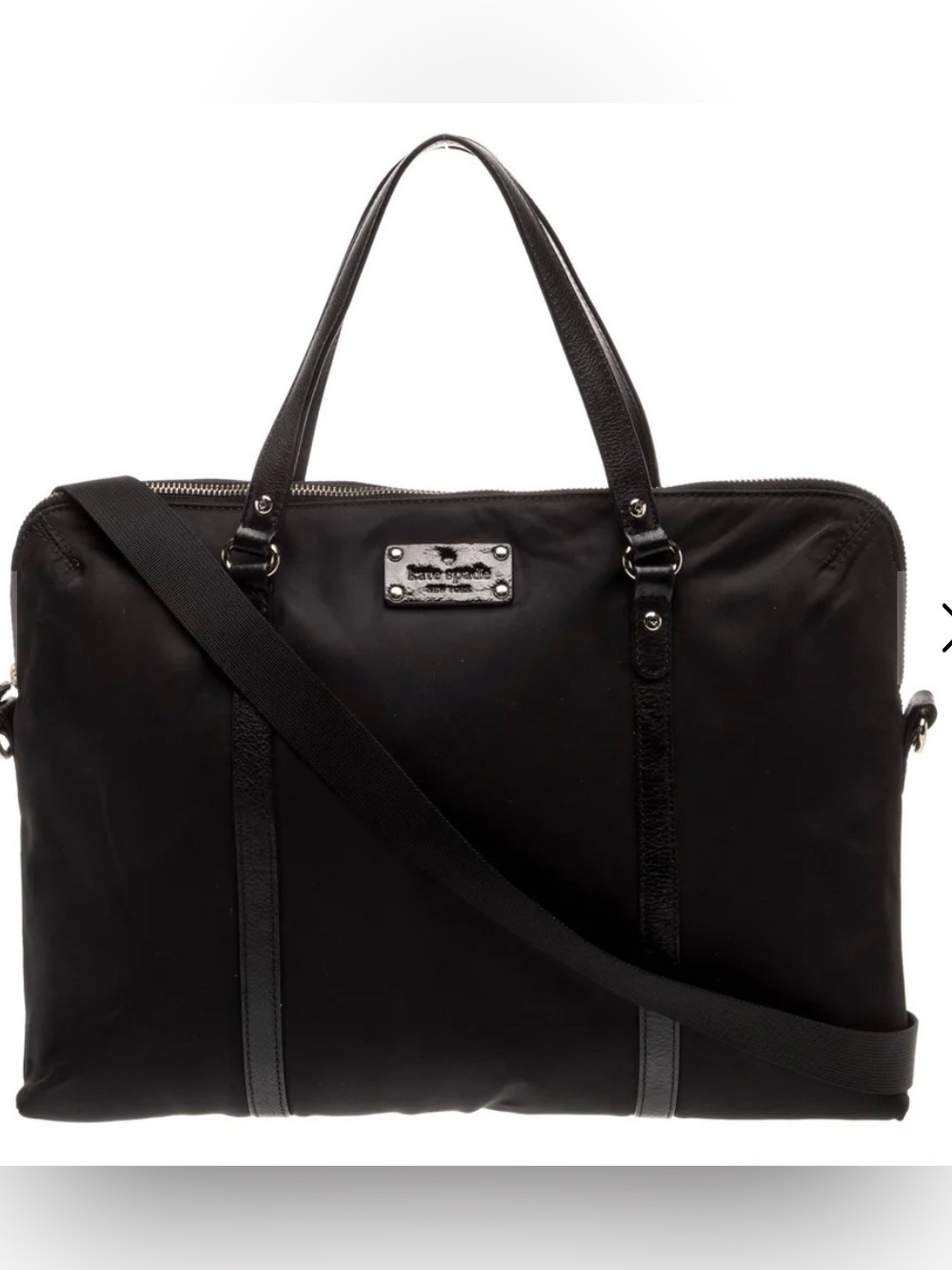 Kate Spade EUC Black Nylon and Leather Convertible Laptop/Tablet Bag - Picture 1 of 9